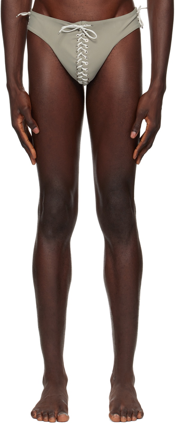 Ludovic de Saint Sernin Khaki Signature Swim Briefs