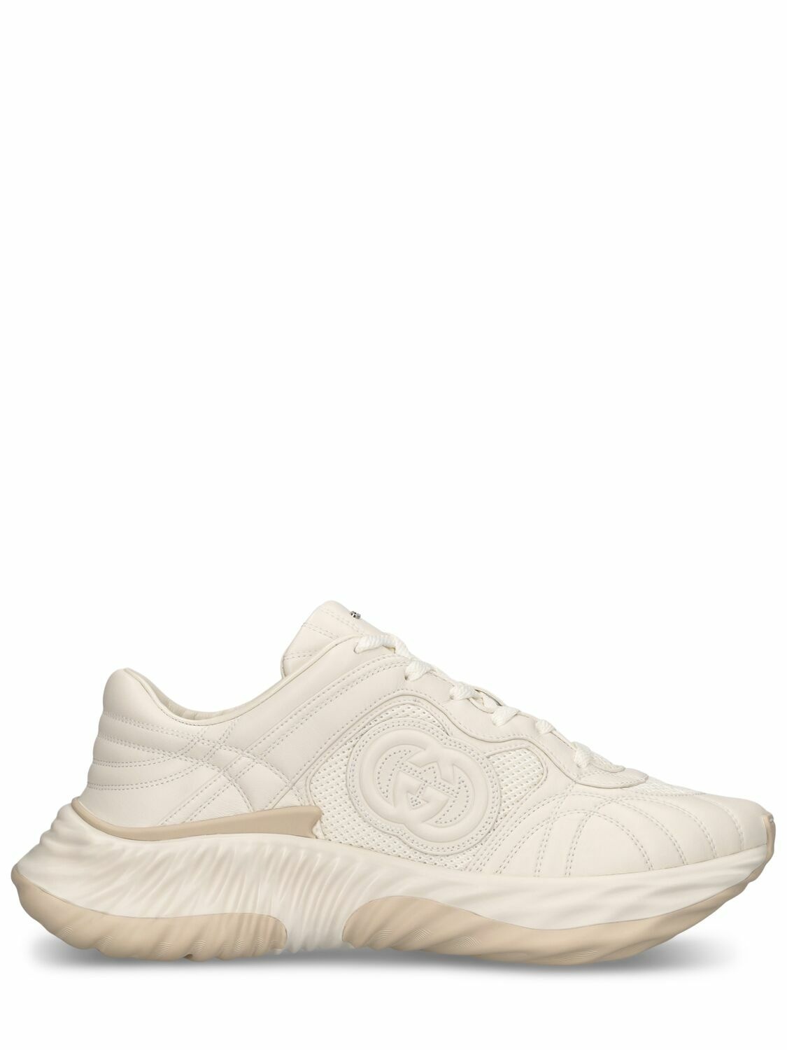 Photo: GUCCI Gg Ripple Tech & Leather Sneakers