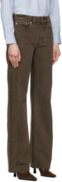 OUR LEGACY Brown Boot Cut Jeans