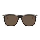 Alexander McQueen Black and Silver Square Sunglasses