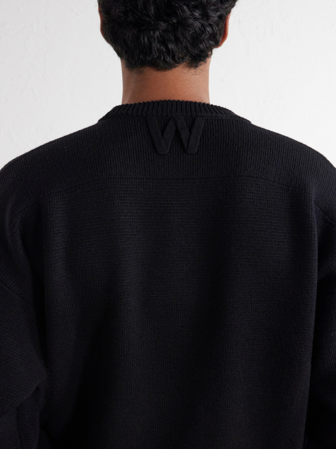 Willy Chavarria - Embroidered Wool Sweater - Black