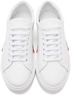 Burberry White Bio-Based Striped Sole Sneakers