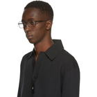 Bottega Veneta Black Metal Rectangular Glasses