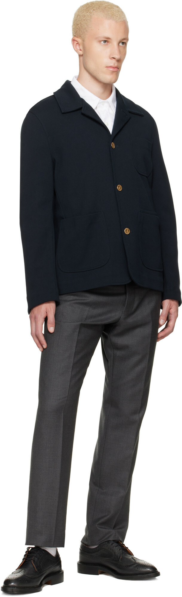 Thom Browne Navy Car Jacket