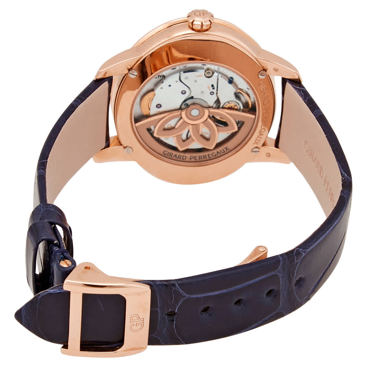 Girard Perregaux Cat's Eye Plum Blossom Automatic Diamond Blue Dial Ladies Watch 80484D52A401-CK4E