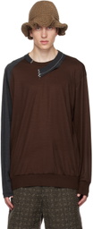 kolor Brown Asymmetric Sweater
