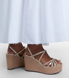Jimmy Choo Nyra braided leather espadrille wedges