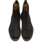 Valentino Black Valentino Garavani Suede Soul Rockstud Chelsea Boots