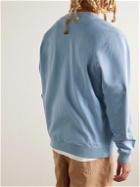 Stockholm Surfboard Club - Mer Logo-Appliquéd Cotton-Jersey Sweatshirt - Blue