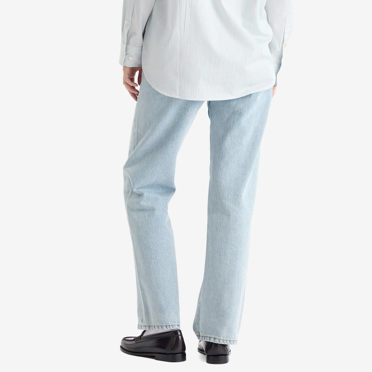 DUNST Women's Essential Straight Full Length Jeans in Light Blue