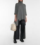 Brunello Cucinelli - Leather wide-leg pants