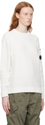 C.P. Company White Crewneck Sweater
