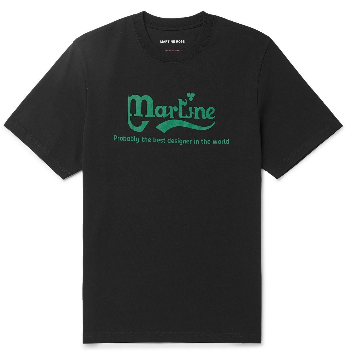 Photo: Martine Rose - Logo-Print Cotton-Jersey T-Shirt - Black