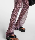 Dries Van Noten Pachas printed silk straight pants