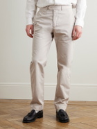 Hartford - Taylor Straight-Leg Cotton-Gabardine Trousers - Neutrals