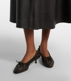 Herbert Levine Gather Around ruched leather pumps