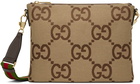 Gucci Beige Jumbo GG Messenger Bag