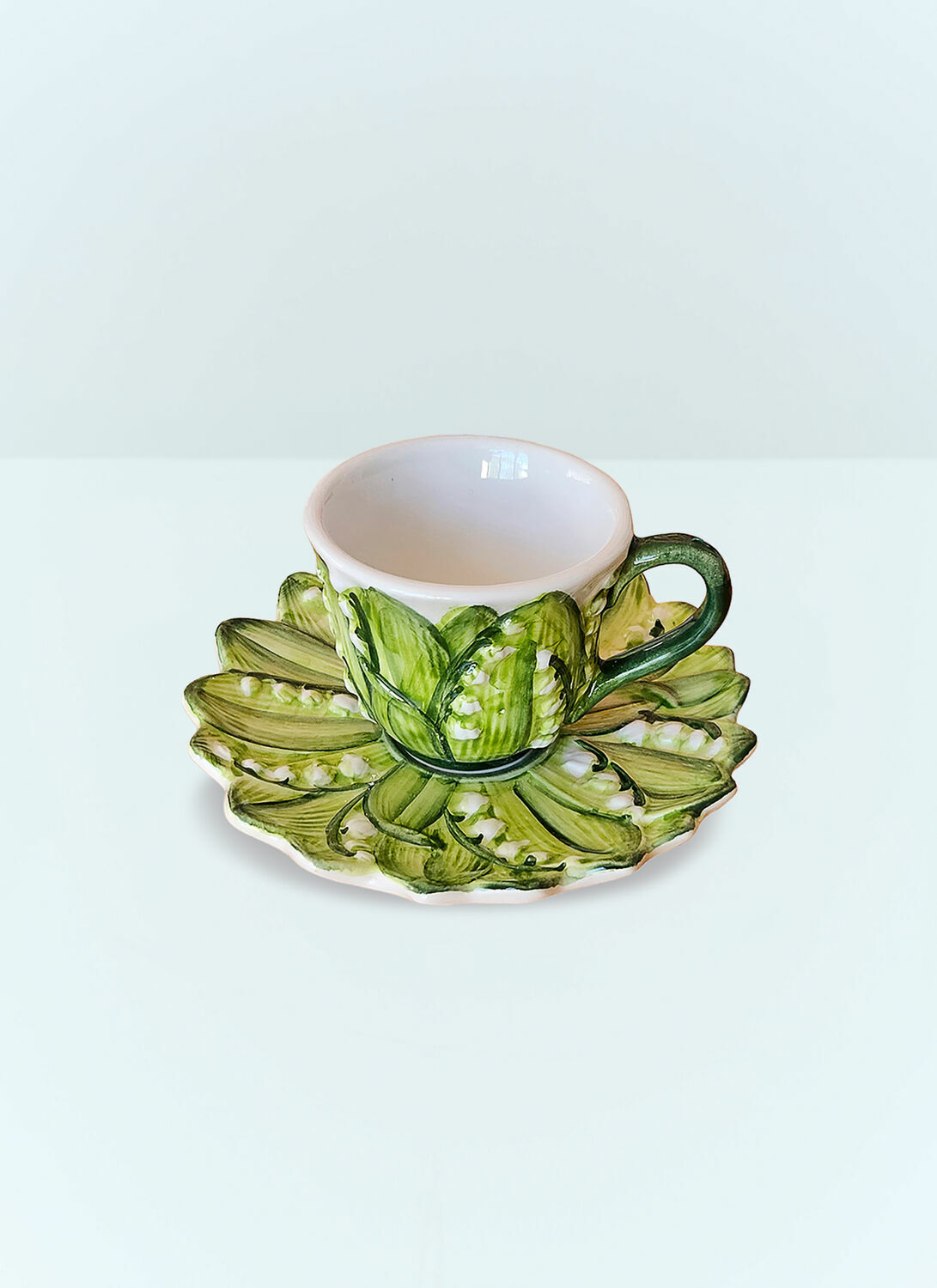 Les-Ottomans Lily Of The Valley Coffee Cup And Saucer Set