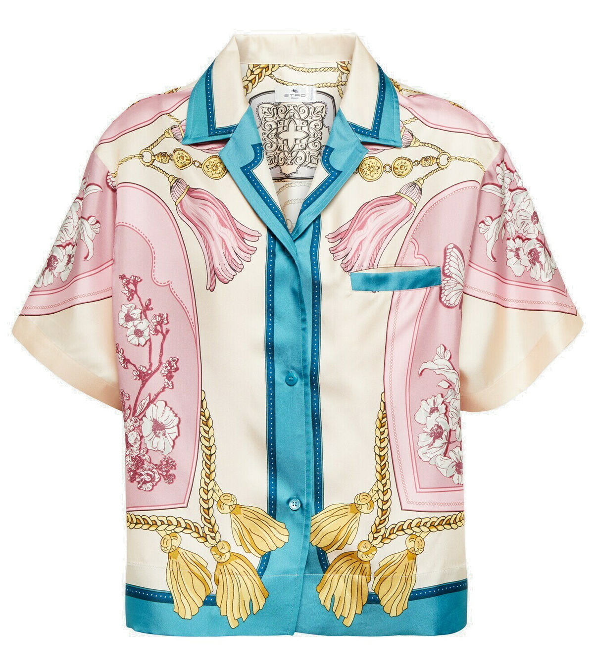 Etro シルクフリルシャツ IT 40 Etro シルクフリルシャツ IT 40