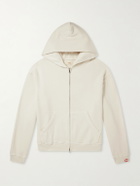 Cherry Los Angeles - Distressed Cotton-Fleece Zip-Up Hoodies - Neutrals