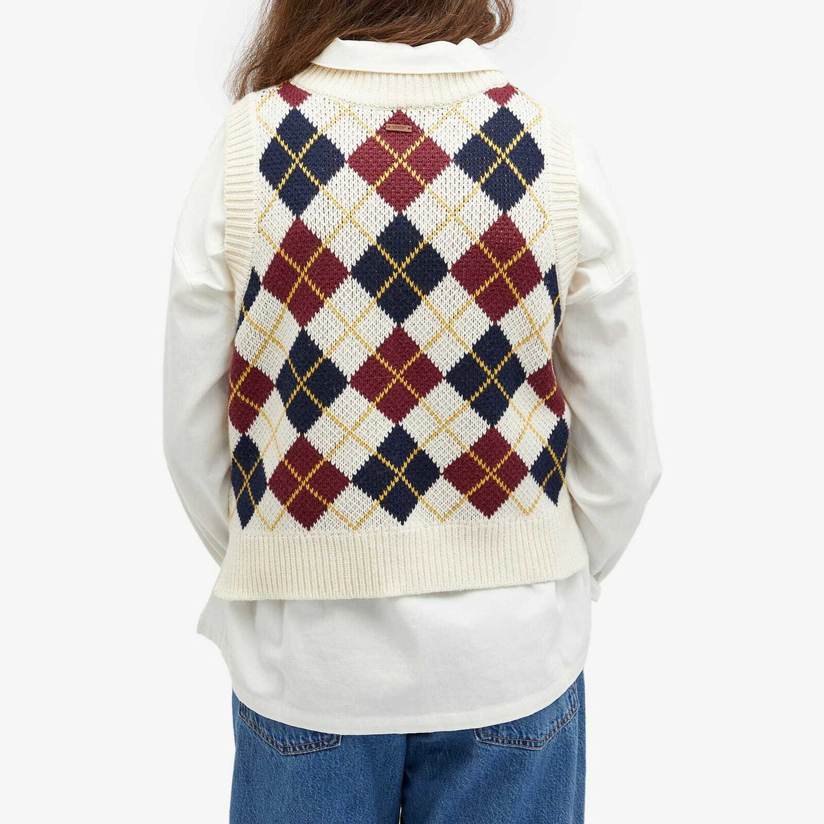 Levi's Women's Knitted Argyle Vest in Blue