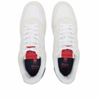 Polo Ralph Lauren Men's Masters Court Sneakers in White/Navy/Red