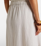 Velvet Virginia linen midi skirt