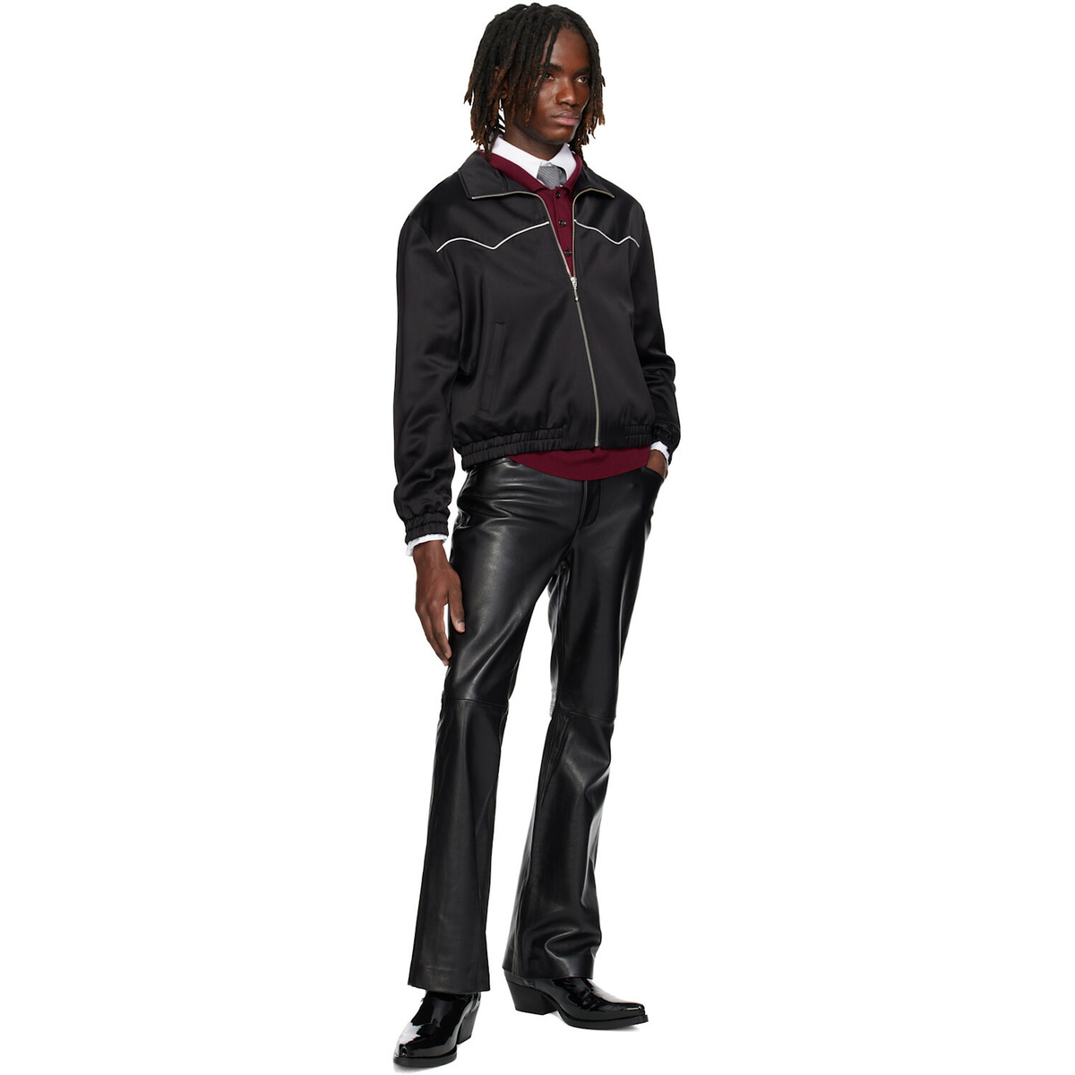 Ernest W. Baker Black Western Track Jacket