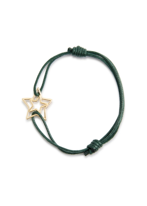 Photo: Aliita Star Cord Bracelet - Dark Green - One Size