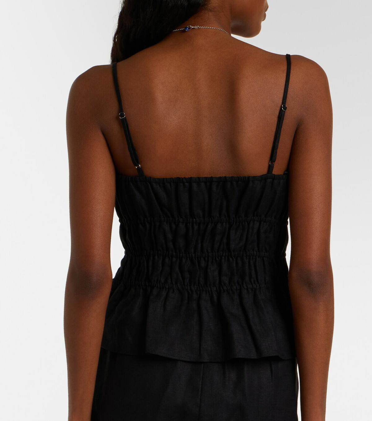 Staud Ayla linen crop top