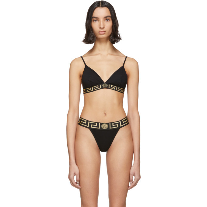 Photo: Versace Underwear Black Medusa Triangle Bra