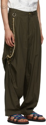 Hyein Seo Green Wide Chained Trousers