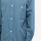 Margaret Howell Men's Inverted Pocket Shirt in Teal