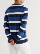 Club Monaco - Striped Cotton-Jersey T-Shirt - Blue