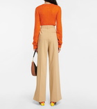 Loewe - Mid-rise wool-blend pants