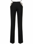 STELLA MCCARTNEY - Straight Wool Pants W/ Chain Details