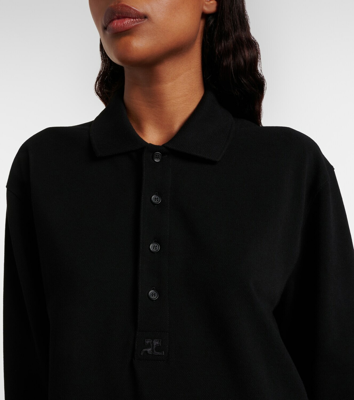 Courrèges Cotton jersey polo sweater