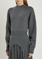 Jean Paul Gaultier Garter-embellished Wool Jumper Grey