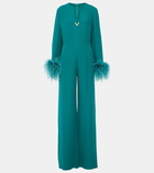 Valentino Cady Couture feather-trimmed jumpsuit