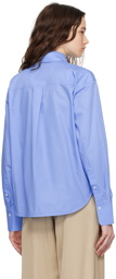 Victoria Beckham Blue Cropped Shirt