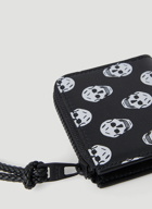 Skull Motif Coin Wallet in Black