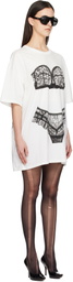 VAQUERA White Trompe L'Oeil Tall Tee Minidress