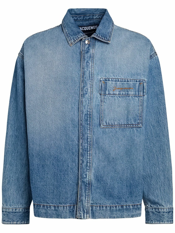 Photo: JACQUEMUS La Chemise De Nîmes Logo Denim Overshirt