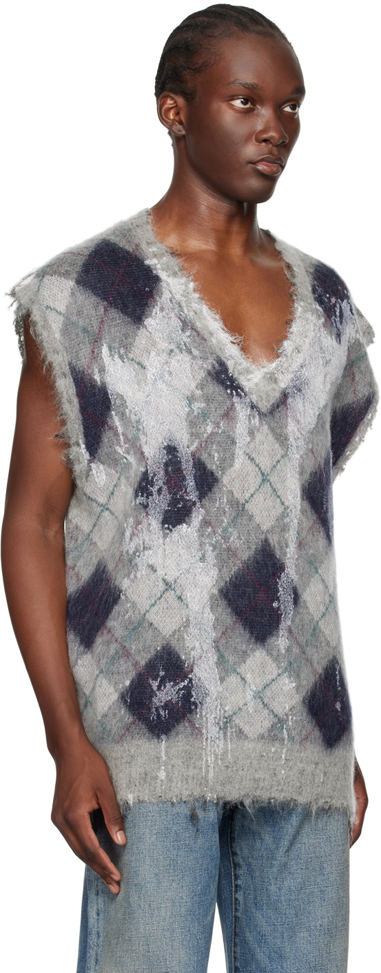 R13 Gray Oversized Vest