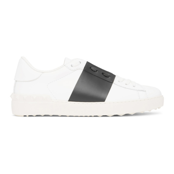 Photo: Valentino White and Black Valentino Garavani Rockstud Open Sneakers