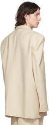 Peter Do Beige Virgin Wool Blazer