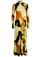 Nanushka Nemy Patterned Fine-knit Maxi Dress Multicoloured