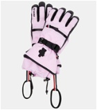 Moncler Grenoble - Leather-trimmed gloves