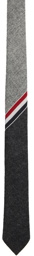 Thom Browne Grey RWB Accent Funmix Classic Tie