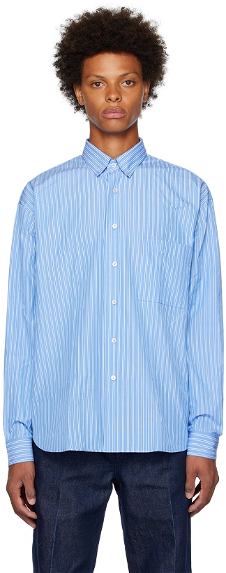 Photo: Lanvin Blue Striped Shirt